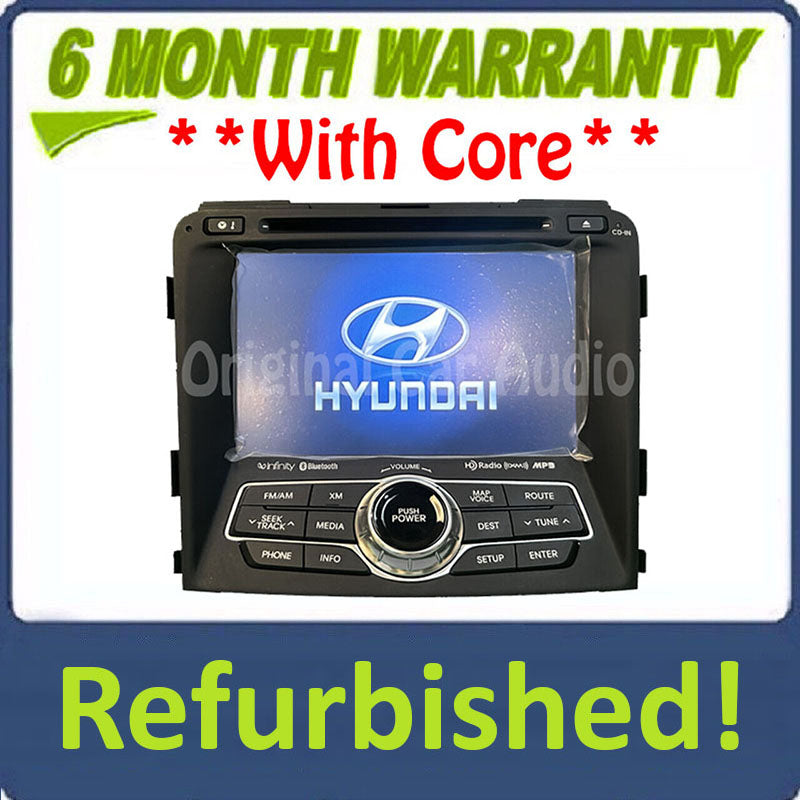 Refurbished 2011 - 2015 Hyundai Sonata Hybrid OEM Infinity Touch Screen Navigation Bluetooth Radio Media Receiver