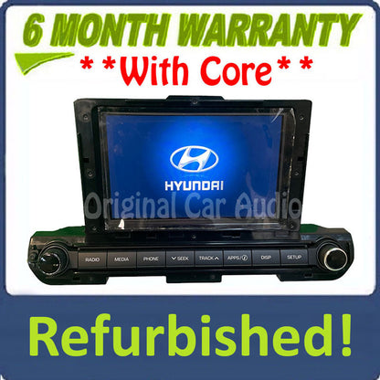 Refurbished 2016 - 2018 Hyundai Elantra OEM AM FM SAT Bluetooth Touch Screen Display