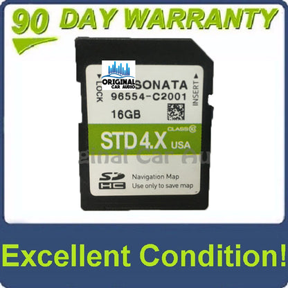 2015 - 2017 Hyundai Sonata OEM Navigation Maps Factory SD Card STD 4.X Ver. 8.5