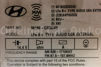 2015 - 2017 Hyundai Sonata OEM AM FM Bluetooth MP3 CD XM Radio Media Player Receiver