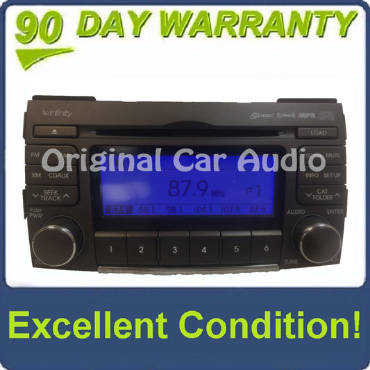2009 - 2010 Hyundai Sonata Infinity 6 Disc Changer MP3 CD Player XM Radio Receiver