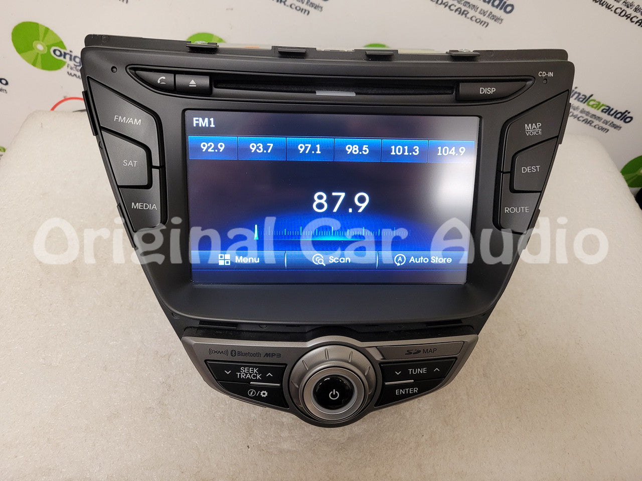 Refurbished 2014 - 2016 Hyundai Elantra OEM Navigation XM Bluetooth CD Player Radio
