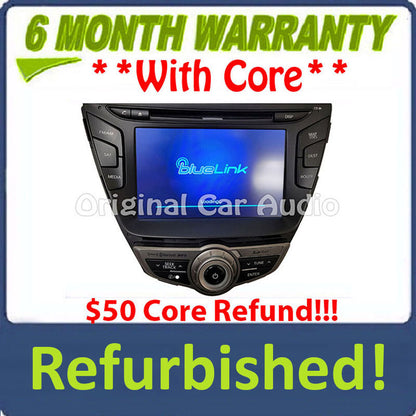 Refurbished 2014 - 2016 Hyundai Elantra OEM Navigation XM Bluetooth CD Player Radio
