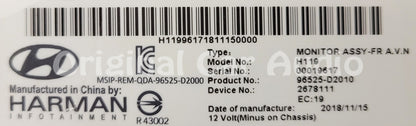 Reman 2017 - 2020 Hyundai Genesis G90 OEM Navigation Information Touch Screen Display