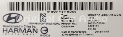 2017 - 2020 Hyundai Genesis G90 OEM Navigation Information Display