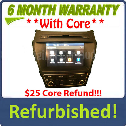 Refurbished 2017-2018 Hyundai Santa Fe radio Receiver touchscreen