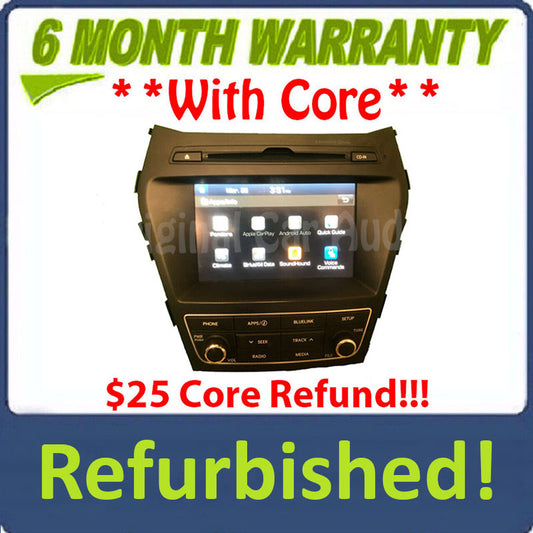 Refurbished 2017-2018 Hyundai Santa Fe radio Receiver touchscreen