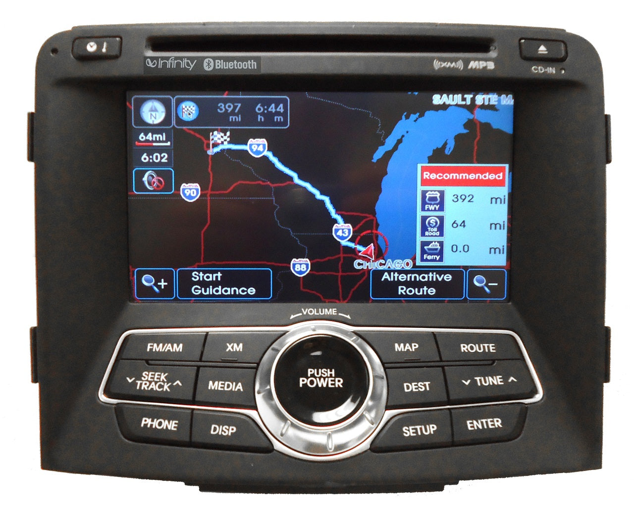 2011 - 2012 HYUNDAI Sonata OEM Navigation GPS 7 Speaker INFINITY Premium Sound Satellite XM Radio CD Player
