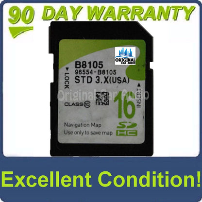 2013 - 2015 Hyundai Santa Fe OEM Navigation Maps Factory SD Card STD 3.X B8105