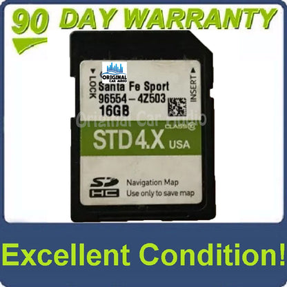 2016 - 2018 Hyundai Santa Fe OEM Navigation Maps SD Card STD 4.X 4Z503