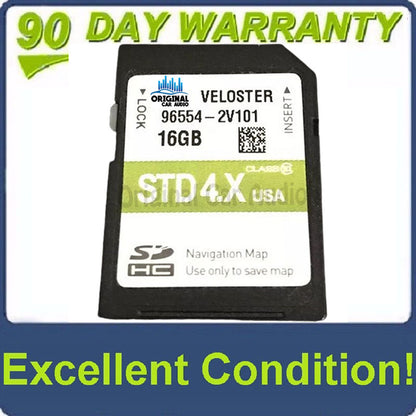 2016 - 2018 Hyundai Veloster OEM Navigation Maps Factory SD Card STD 4.X 2V101