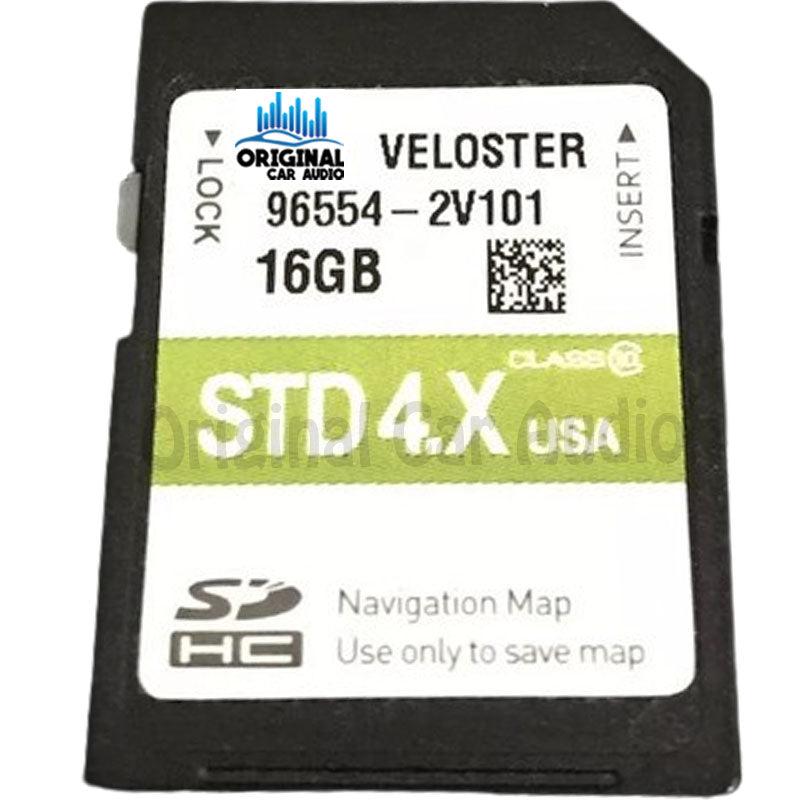 2016 - 2018 Hyundai Veloster OEM Navigation Maps Factory SD Card STD 4.X 2V101