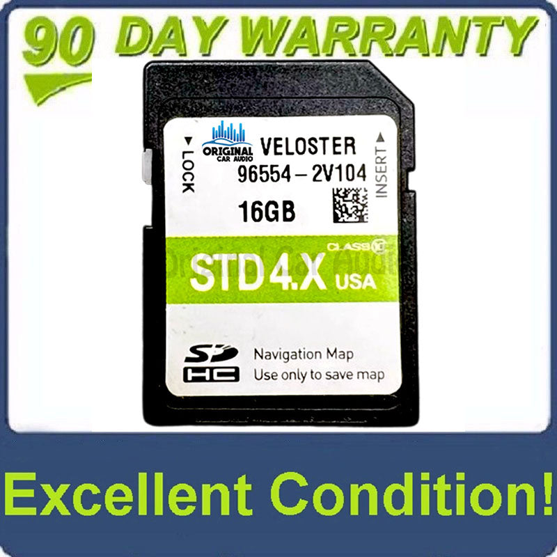 2016 - 2018 Hyundai Veloster OEM Navigation Maps Factory SD Card STD 4.X 2V104