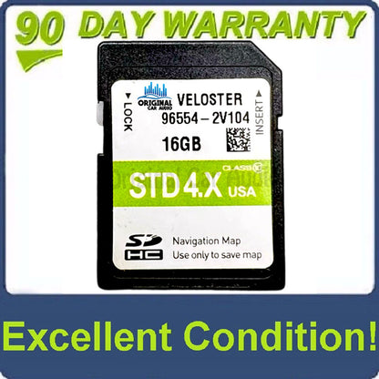2016 - 2018 Hyundai Veloster OEM Navigation Maps Factory SD Card STD 4.X 2V104