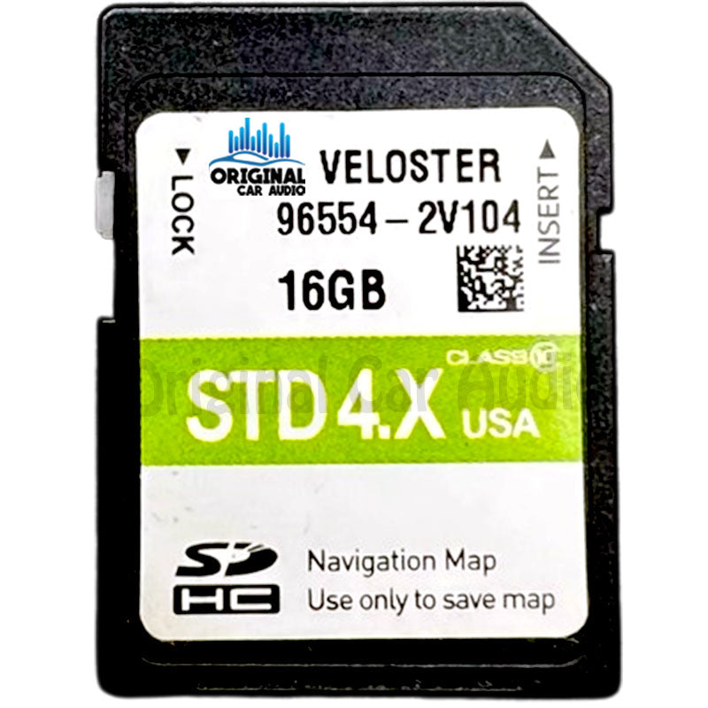 2016 - 2018 Hyundai Veloster OEM Navigation Maps Factory SD Card STD 4.X 2V104
