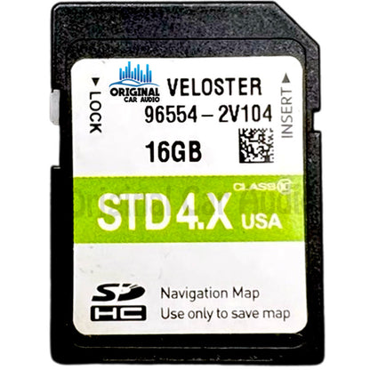 2016 - 2018 Hyundai Veloster OEM Navigation Maps Factory SD Card STD 4.X 2V104