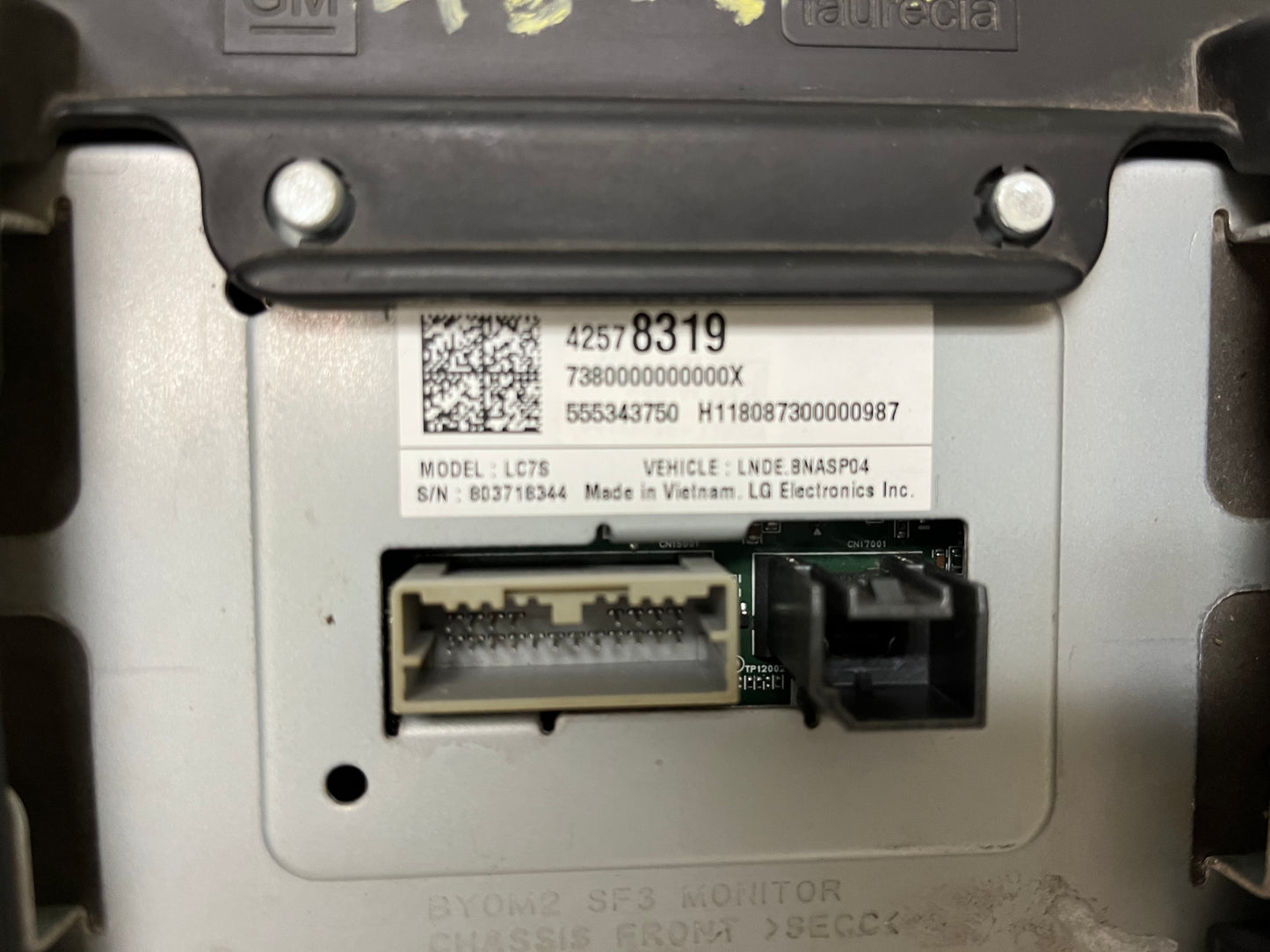 2018 CHEVROLET EQUINOX RADIO AUDIO STEREO DISPLAY SCREEN INFO