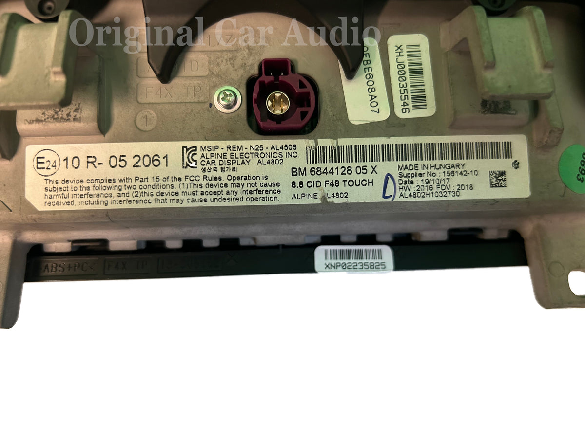 2017 - 2019 BMW 3 Series 4 Series Information Display Screen