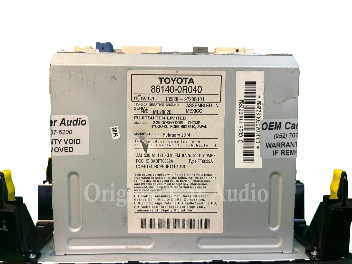 Refurbished BLEMISHED 13-15 Toyota Rav4 OEM JBL Entune Touch Screen SAT Bluetooth MP3 100074