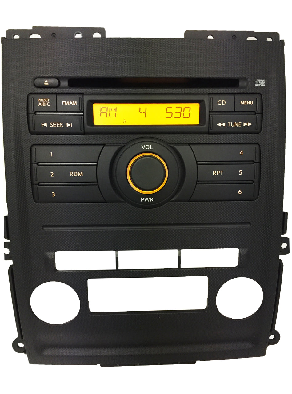 2009 - 2012 NISSAN Xterra Frontier OEM Radio Stereo Single CD Player w/ Bezel Trim no Climate