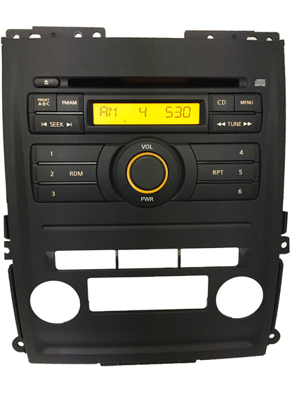 2009 - 2012 NISSAN Xterra Frontier OEM Radio Stereo Single CD Player w/ Bezel Trim no Climate