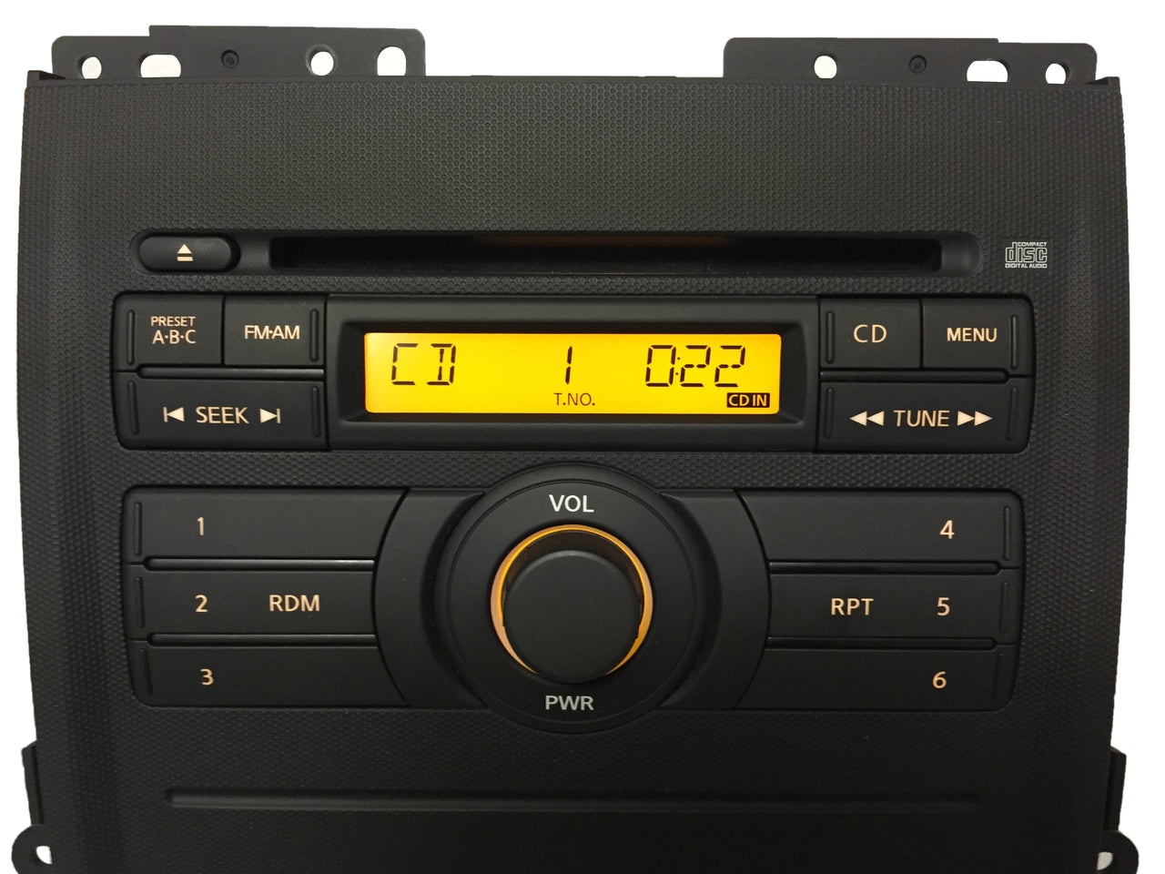 2009 - 2012 NISSAN Xterra Frontier OEM Radio Stereo Single CD Player w/ Bezel Trim no Climate