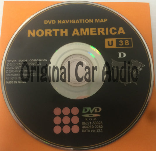 Toyota Lexus Navigation Map DVD 86271-53028 DATA Ver. 13.1 U38