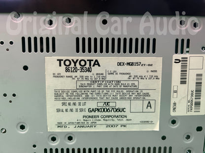 2006 - 2009 Toyota 4 Runner JBL  Radio MP3 and 6 CD Changer
