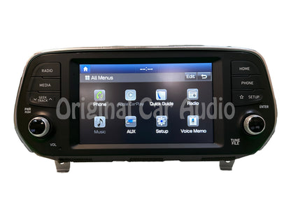 2019 - 2020 HYUNDAI SANTA FE OEM NON-NAVIGATION RADIO AM FM 7.0" DISPLAY AND RECEIVER