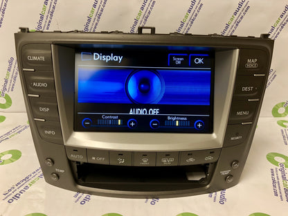 Refurbished 2006 2007 2008 Lexus IS250 IS350 Navigation GPS Monitor Screen with Climate Controls Touch Screen Radio