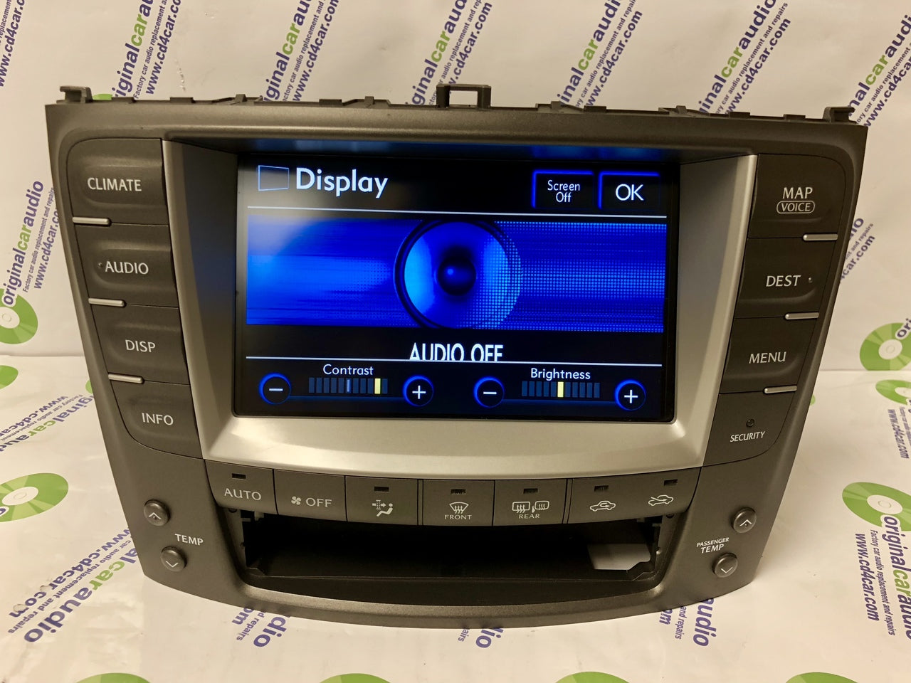Refurbished 2006 2007 2008 Lexus IS250 IS350 Navigation GPS Monitor Screen with Climate Controls Touch Screen Radio