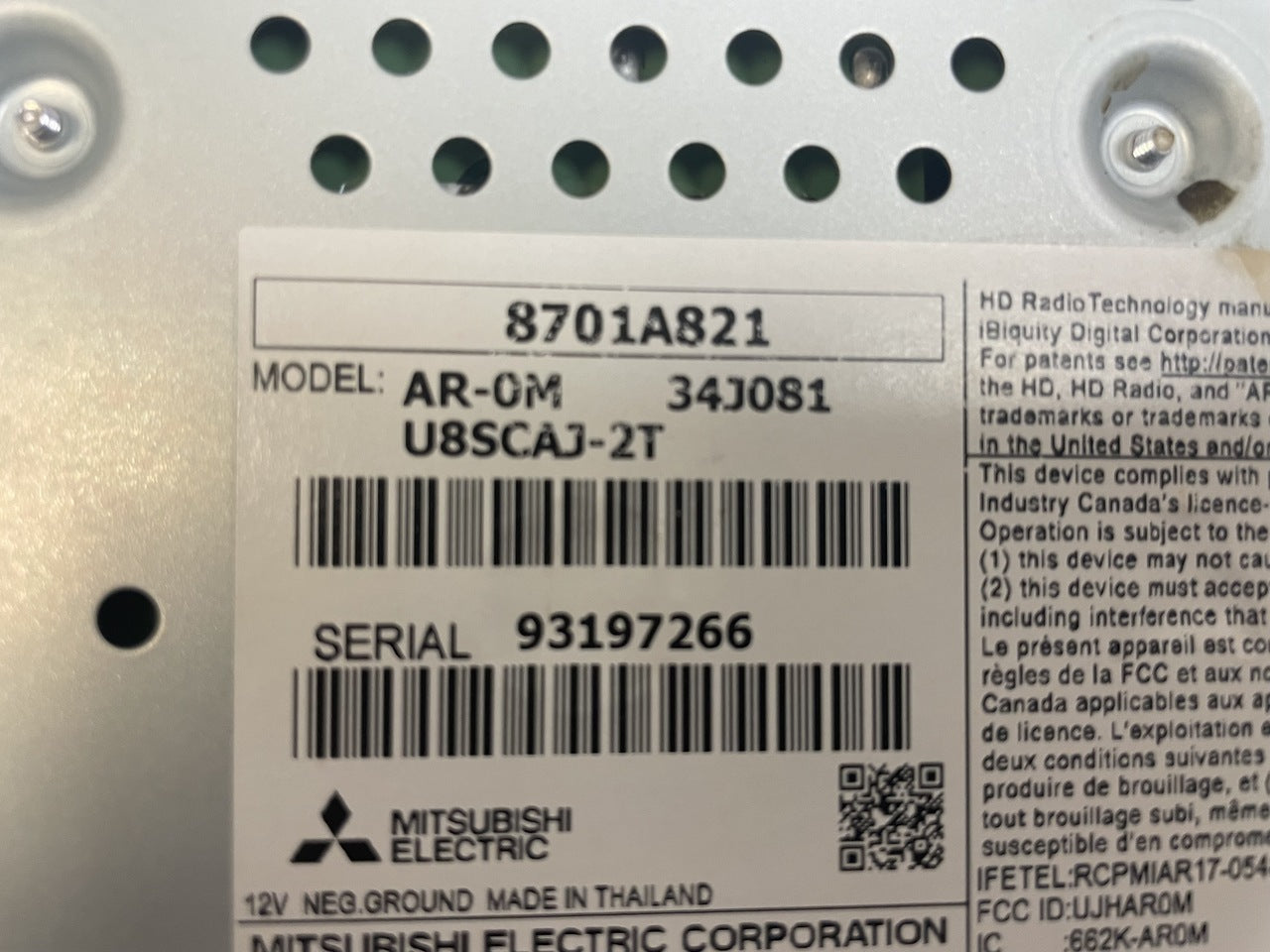 Reman 2020 - 2024 Mitsubishi Eclipse Cross Mirage G4 Outlander Sport OEM AM FM Radio Touch Screen Receiver