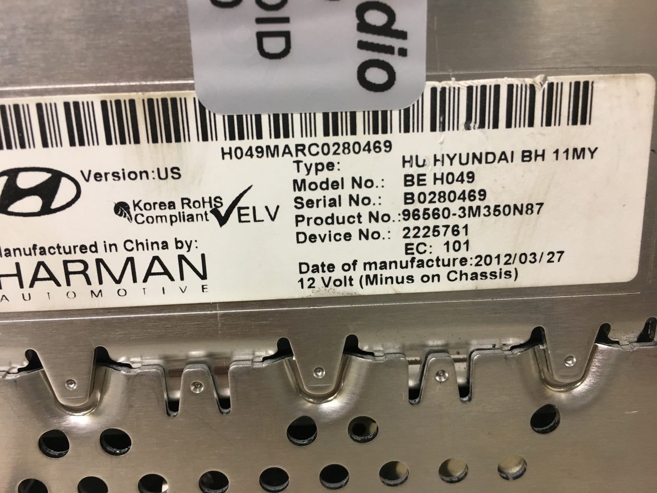 2008 - 2014 Hyundai Genesis OEM Touchscreen Lexicon Navigation 6 CD AM FM SAT Bluetooth Radio Receiver