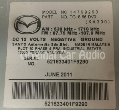 2011 2012 Mazda CX-9 OEM NAVIGATION  CD  Radio Touch Screen LCD Display System