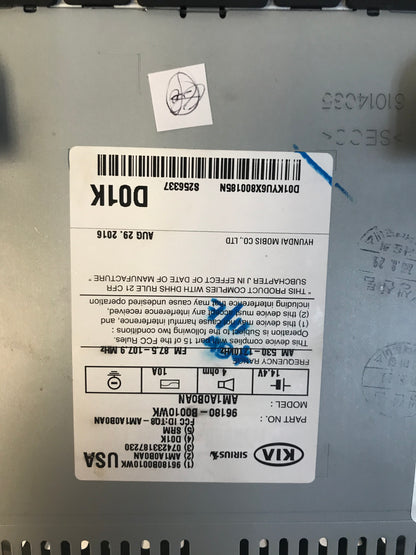 2017 - 2018 Kia Forte OEM AM FM XM Radio CD Player Receiver