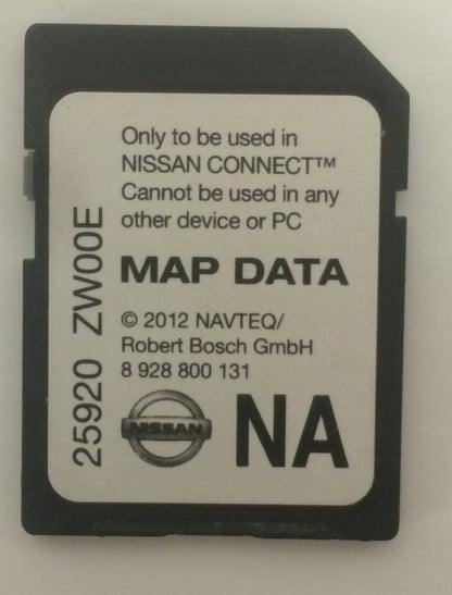 Nissan SD Map CARD OEM NAVTEQ 25920 ZW00E