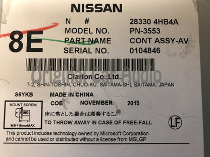 2015 - 2017 Infiniti Q50 Q60 QX30 OEM BOSE Single CD AM FM Radio Receiver