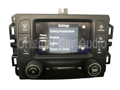 2017 - 2020 Jeep Compass OEM VP2 Uconnect 5.0 AM FM SAT Bluetooth Multi Media Radio Receiver
