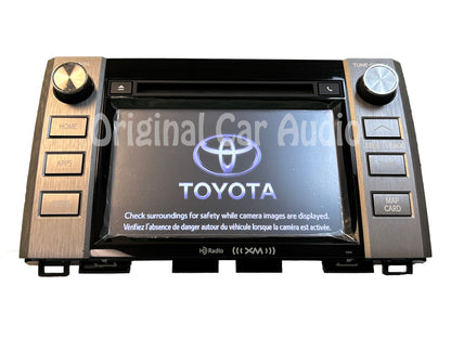 Refurbished 2014 2015 TOYOTA TUNDRA OEM Radio CD Player GPS NAVIGATION XM BLUETOOTH Touch Screen 57074, 510119, 57073