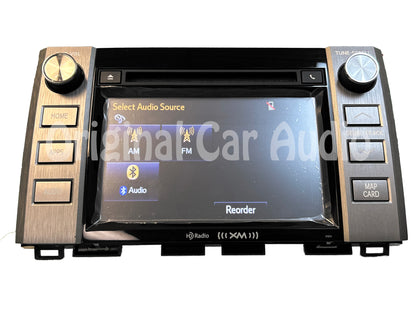 Refurbished 2014 2015 TOYOTA TUNDRA OEM Radio CD Player GPS NAVIGATION XM BLUETOOTH Touch Screen 57074, 510119, 57073