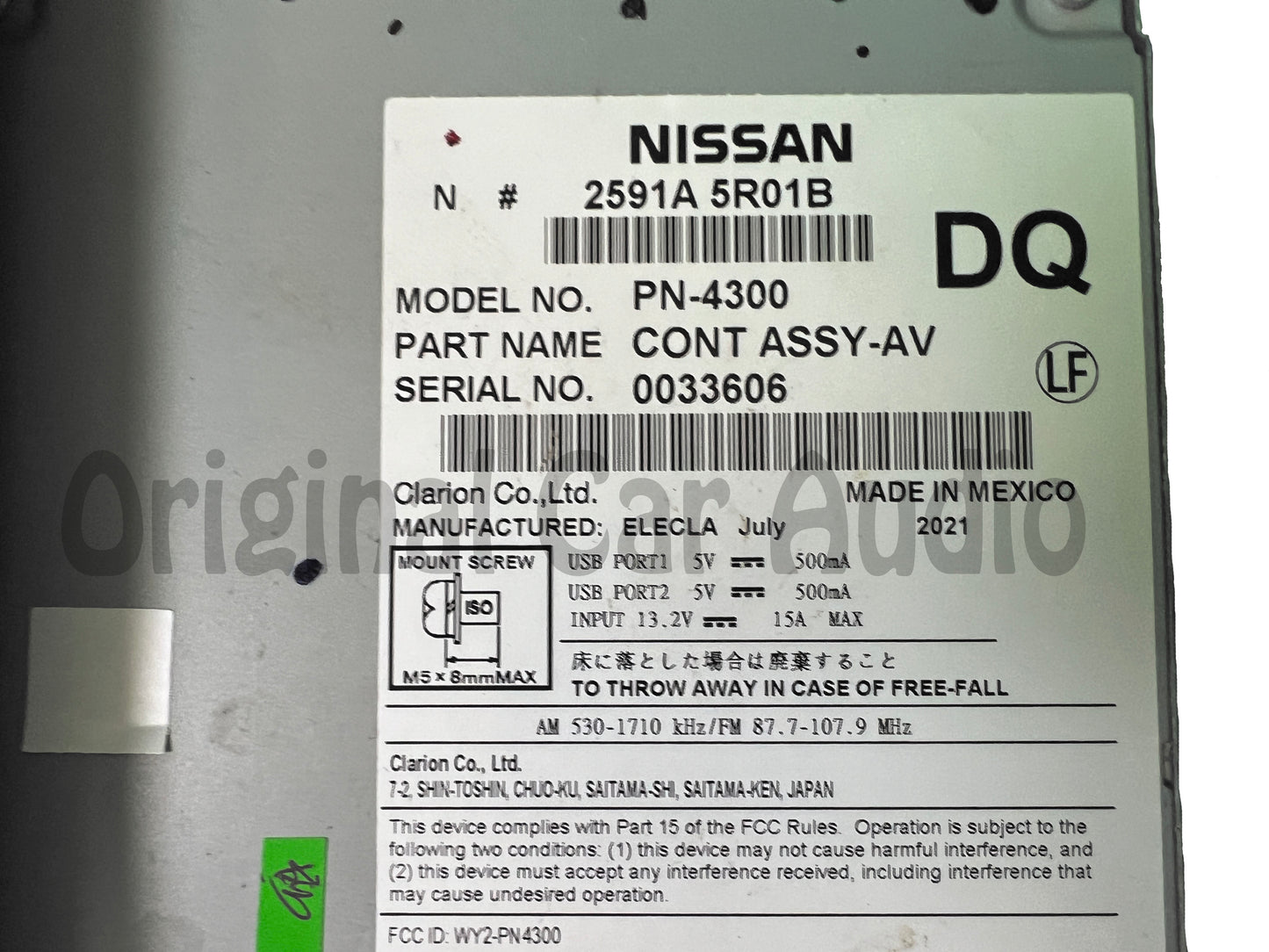 2020 - 2024 Nissan Kicks Versa OEM Touch Screen Multi Media Bluetooth Car Play Android Auto Radio Receiver - Analog
