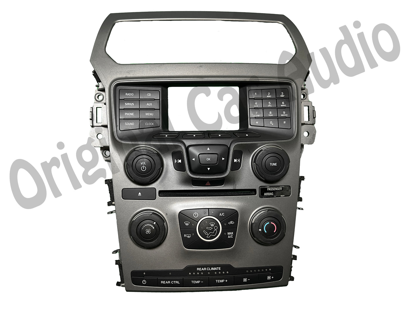 2011 - 2015 Ford Explorer OEM 4" Radio Display Climate Control Panel Assembly ONLY W/Rear Controls