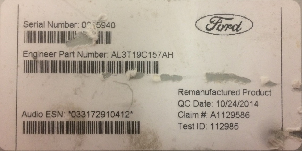 2009 2010 Ford OEM F-150 Raptor Radio AM FM Non-Navigation CD MP3 Player Receiver