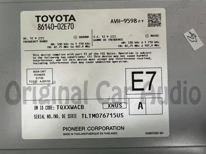 2020 - 2023 Toyota Corolla OEM Gracenote Navigation Bluetooth Multi Media Touch Screen XM Radio Receiver