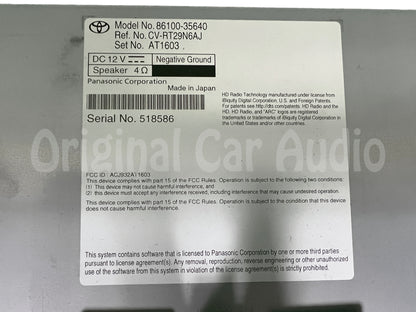 2019 - 2023 Toyota 4Runner Gracenote Navigation Apple Carplay Android Auto Multi Media Bluetooth Radio Receiver
