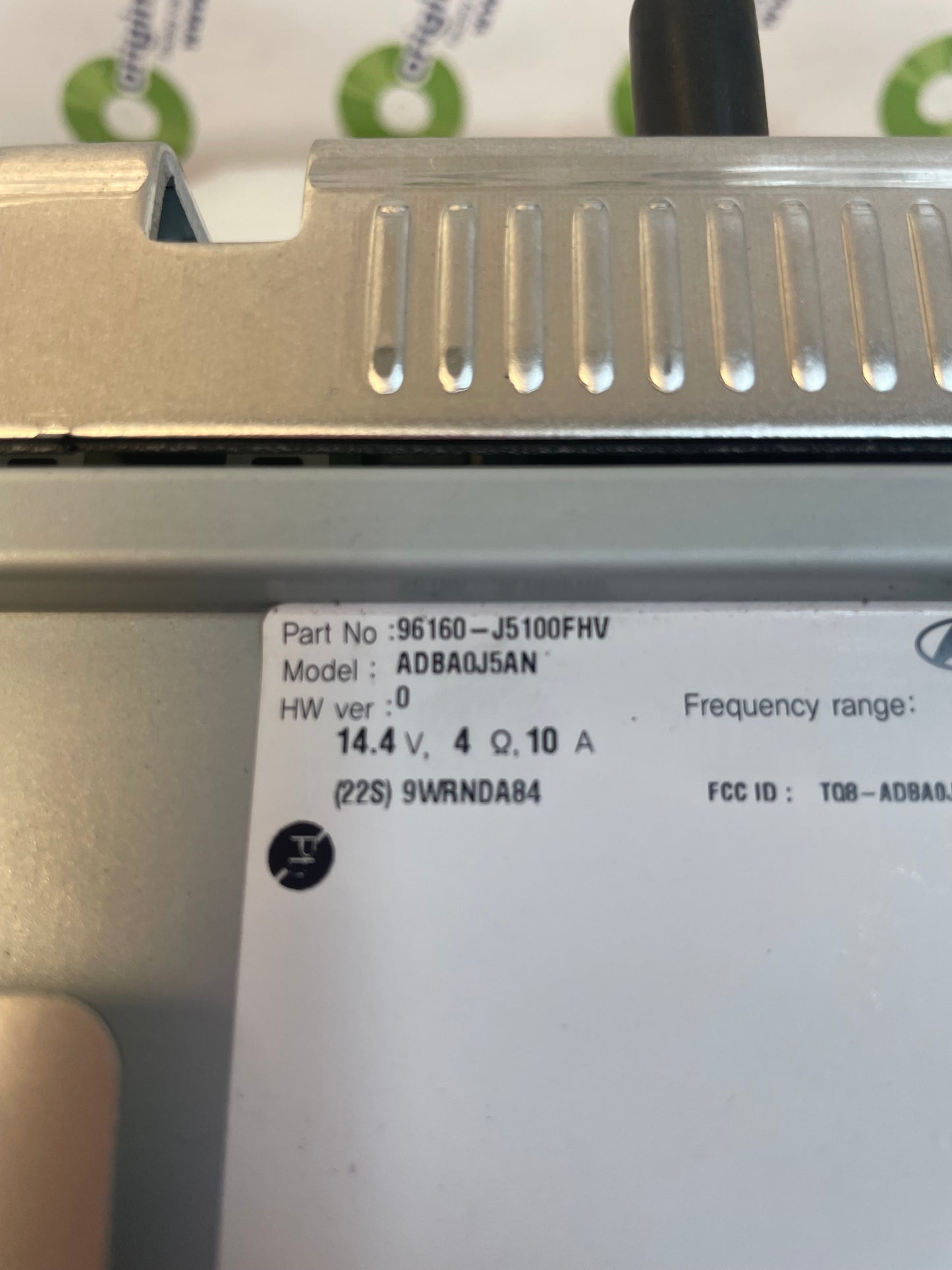 2018-2021 KIA STINGER AUDIO RADIO MEDIA PLAYER  Receiver Assembly w/o Navigation 96160-J5100FHV, 96160-J5110FHV OEM AM FM XM Receiver