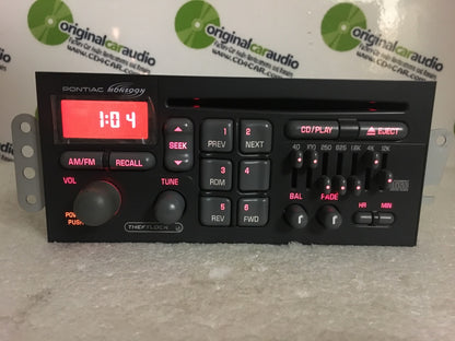 REMANUFACTURED 1996 1997 1998 1999 2000 2001 2002 GMC Pontiac Grand Prix Firebird Radio and CD  Player 98 99 00 01 02