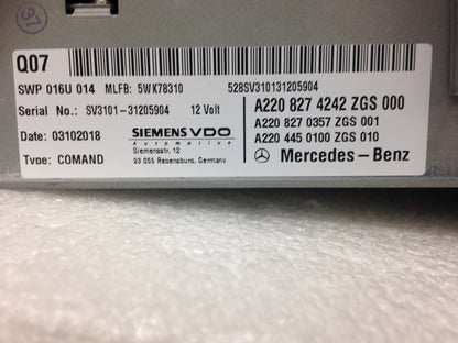 2004 2005 2006 Mercedes S Class CL Class OEM Navigation Radio Receiver