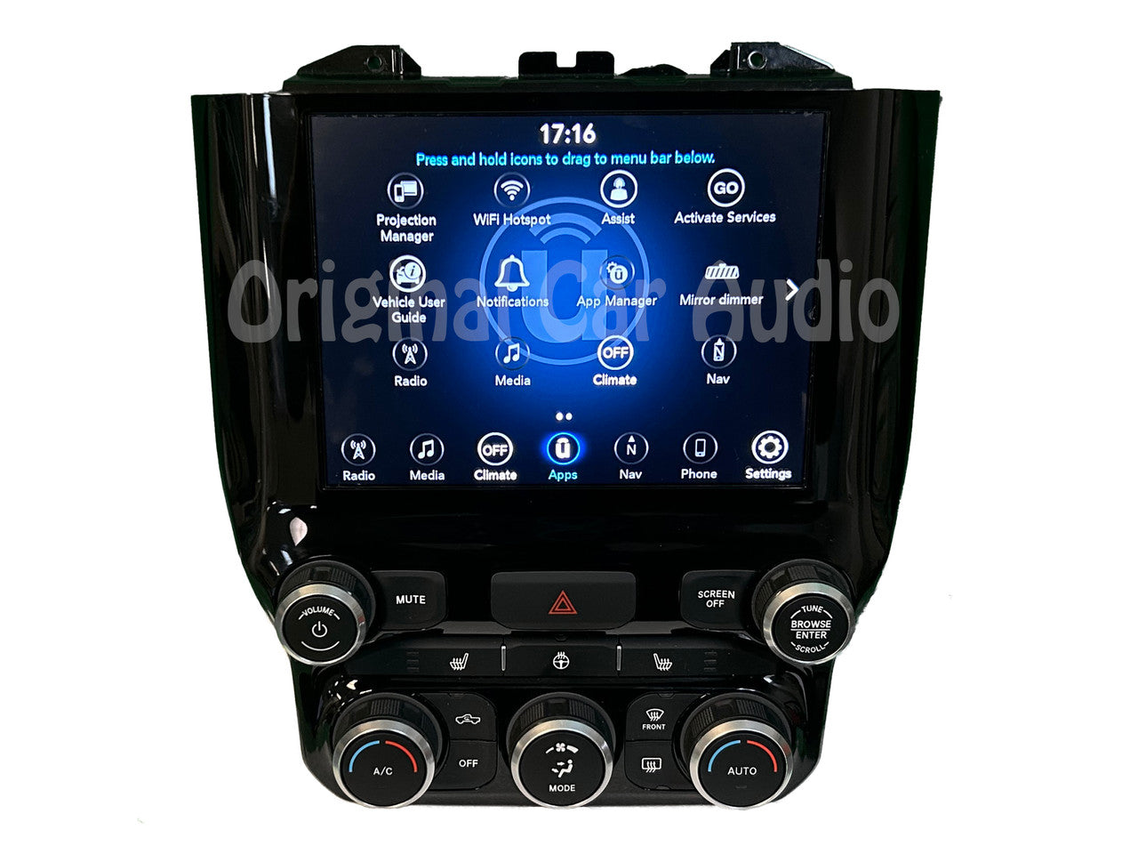 Refurbished 2019 - 2020 RAM DODGE OEM 8.4 Navigation Display Screen Temperature Dual Climate Control Panel Bezel