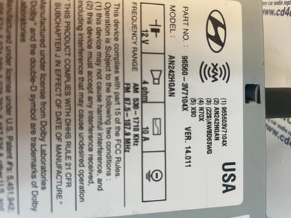 2012-2014 Hyundai Azera CD Player Navigation Radio Receiver